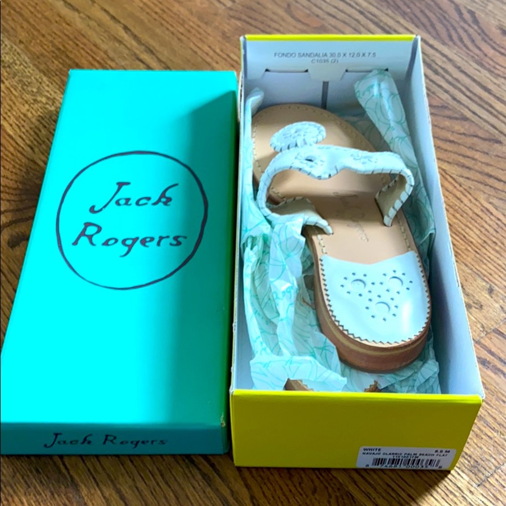 White Jack Rogers Sandals